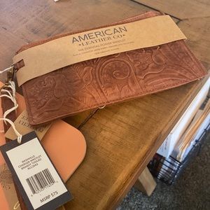 American Leather Co charging wristlet